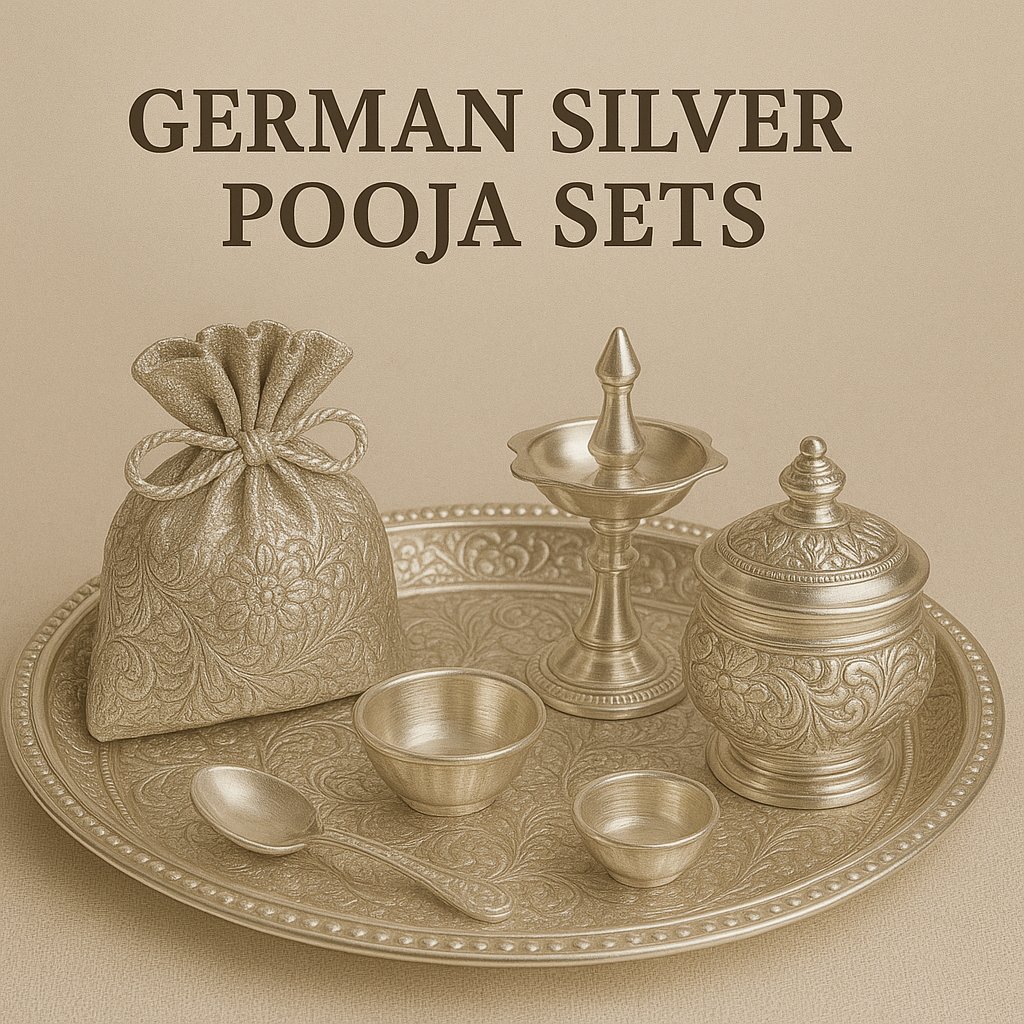 German Silver Pooja Sets