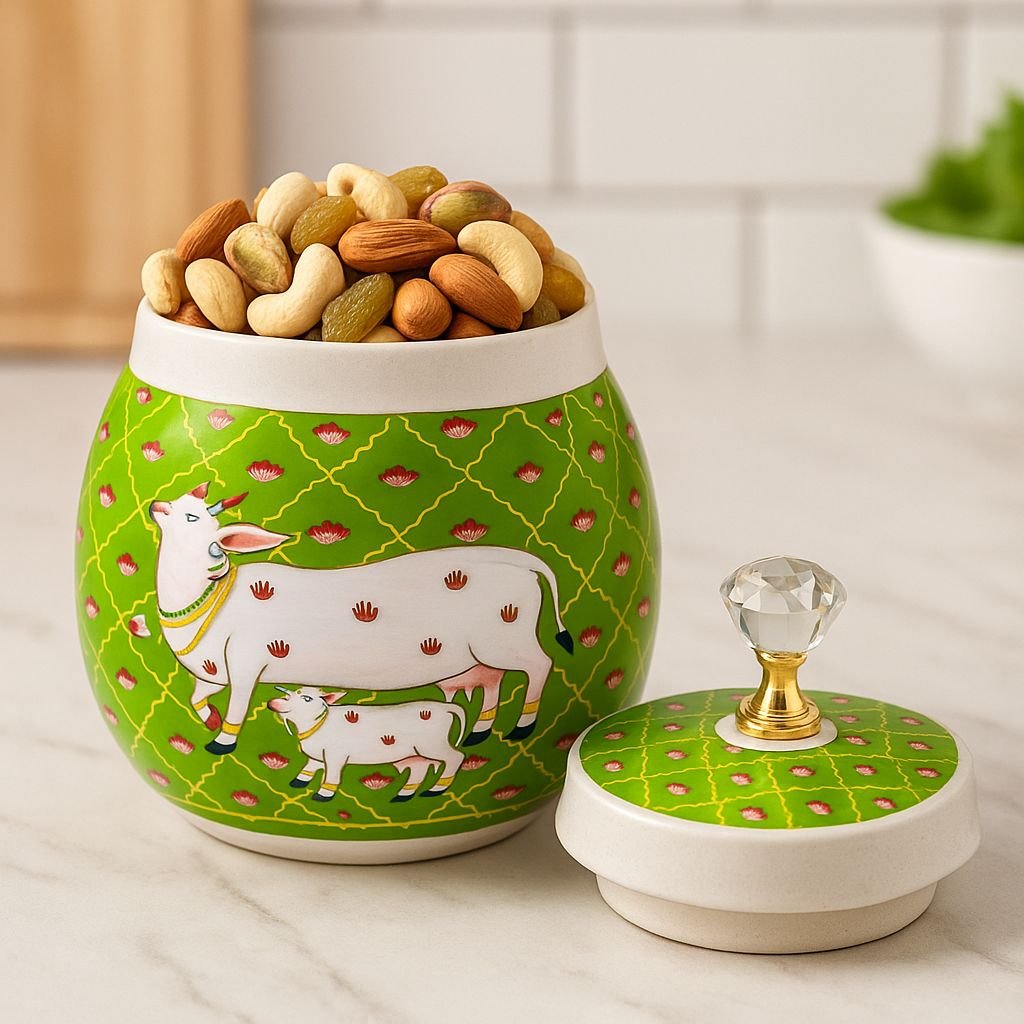 Pichwai Container Jar | Return Gift