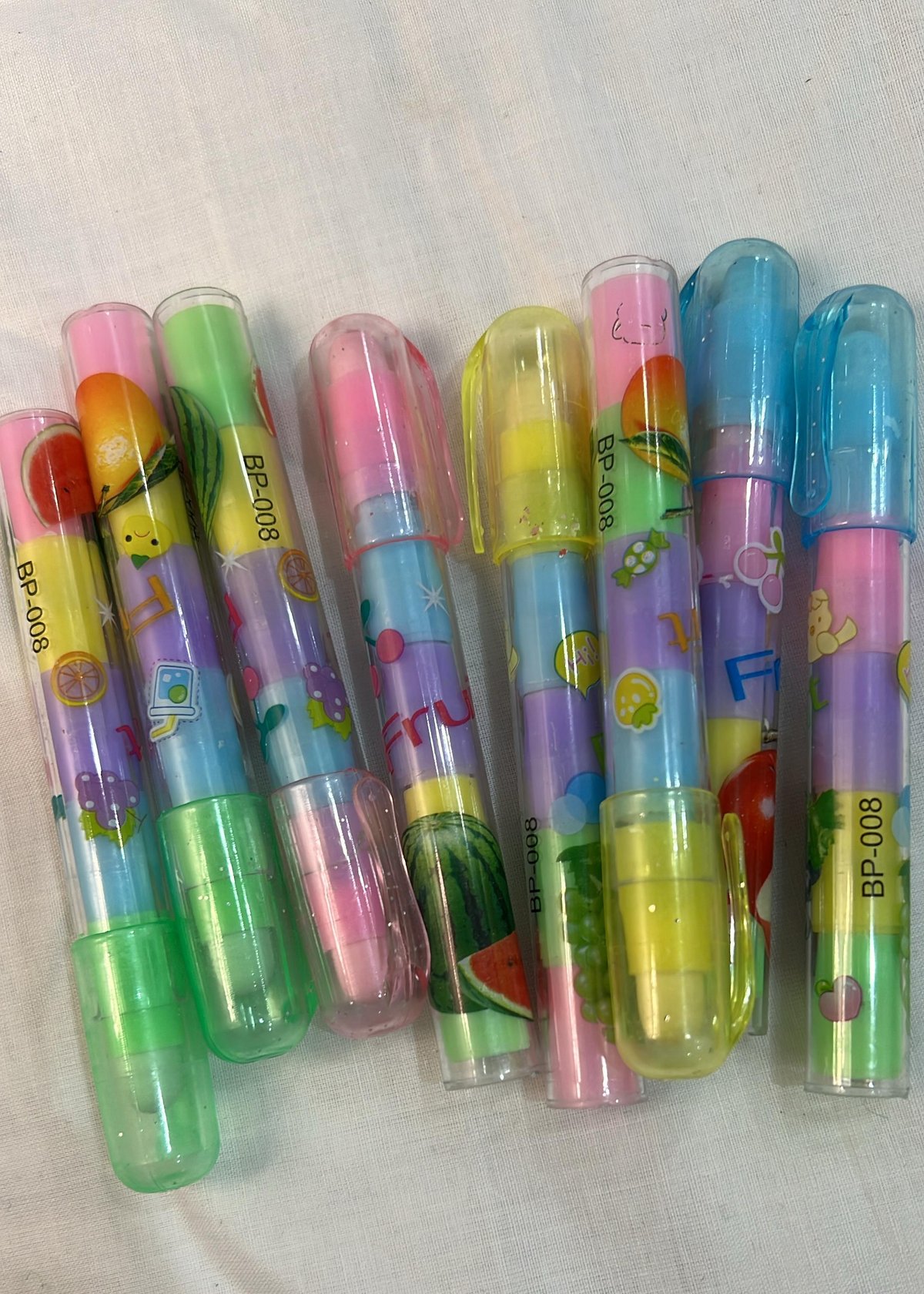 Fruit-Themed Pen Erasers – Colorful & Fun Stationery Set (Pack of 12)