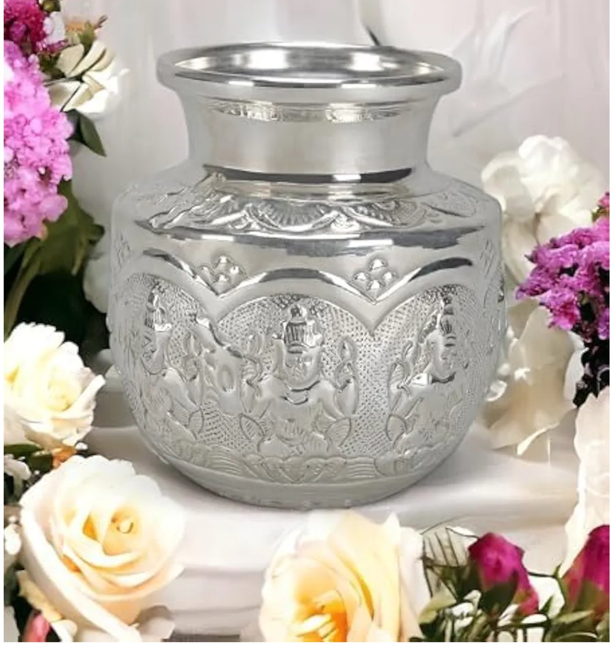  German Silver  Ashtalakshmi Kalash | Traditional Chambu  