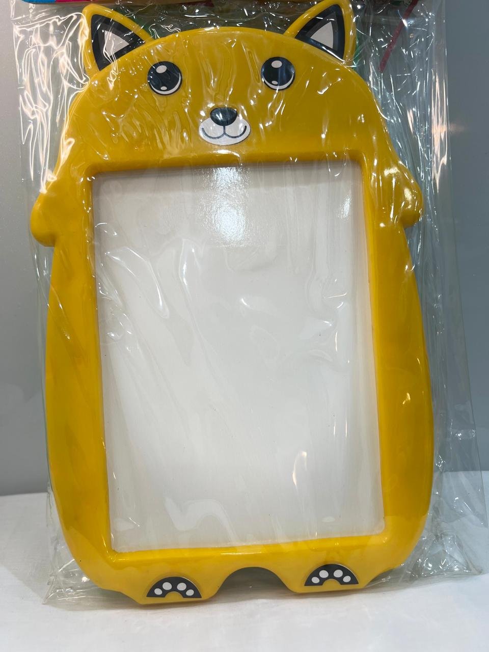 Kids drawing board with cat design, double sided writing board with marker