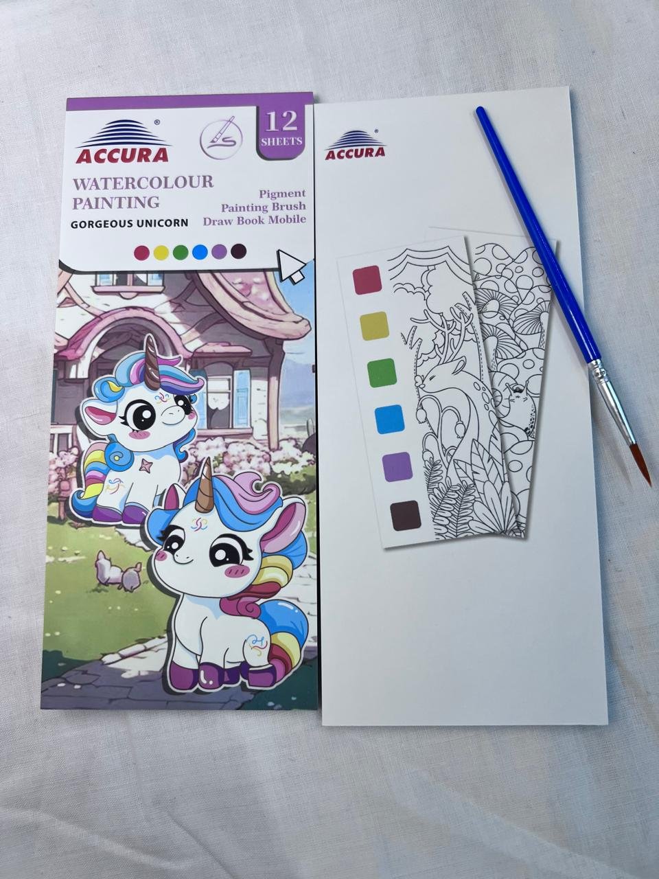 Water Coloring Painting Note pad for Kids 12 different Pages Water Painting Book with Water Color 