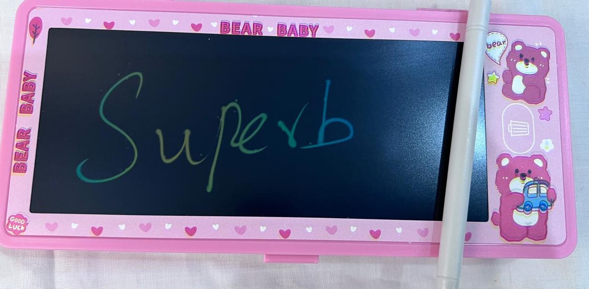 Kids Special Magic Pencil Box with LCD Screen Writing pen with erase Button