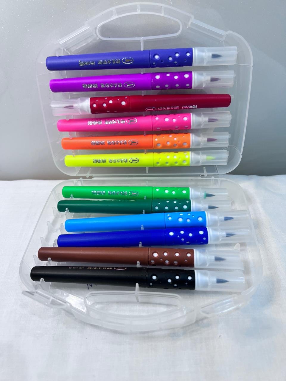 Brush Pen Soft Markers Dotted - 12 Pcs Coloring Marker Sketch Pens