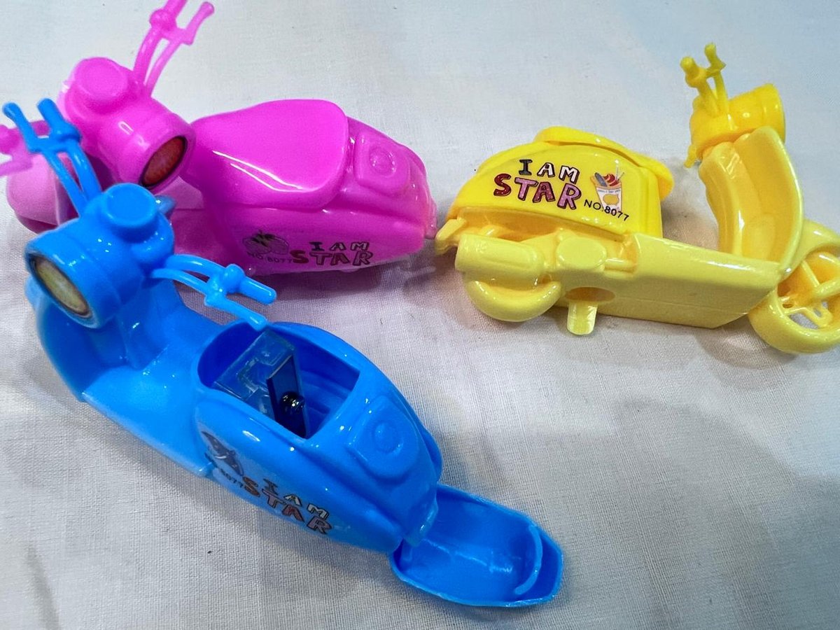 Bike Shape Pencil Sharpener Set of 3